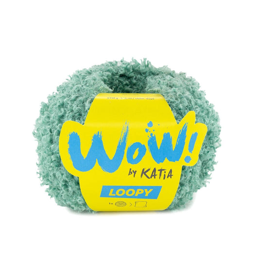 Katia WOW Loopy breigaren mint - fris garen voor accessoires
