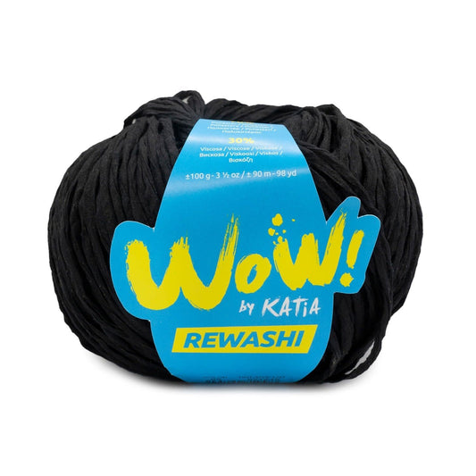Katia WOW Rewashi lintgaren in zwart – duurzaam en stijlvol voor trendy accessoires