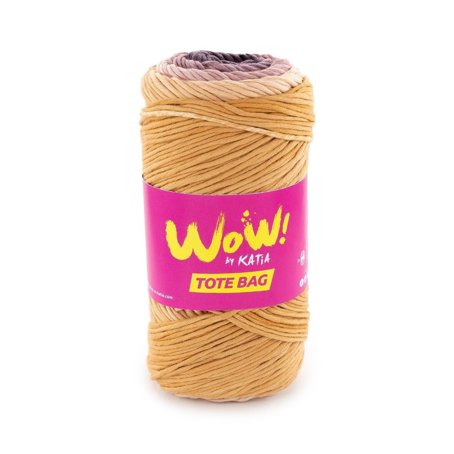 Katia WOW! Tote Bag haakgaren kleur 301 – kleurrijk katoen voor tassen