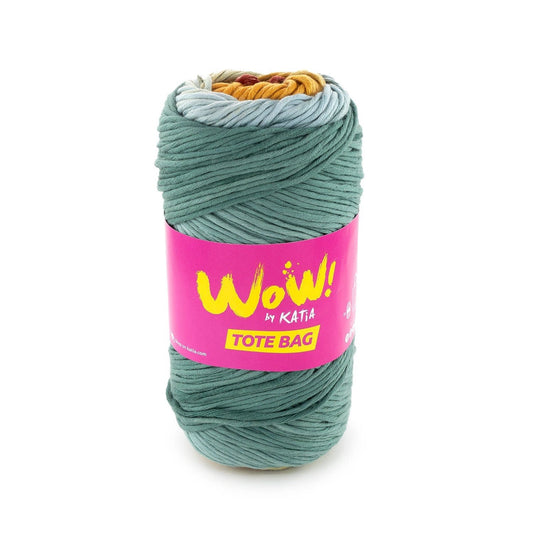 Katia WOW! Tote Bag haakgaren kleur 303 – kleurrijk katoen voor tassen
