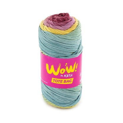 Katia WOW! Tote Bag haakgaren kleur 304 – kleurrijk katoen voor tassen