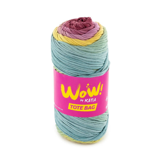 Katia WOW! Tote Bag haakgaren kleur 304 – kleurrijk katoen voor tassen