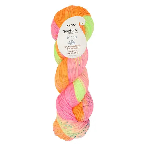 KNITPRO Symfonie Terra in Symfony Terra SS2026 Electric Lime – levendig brei- en haakgaren