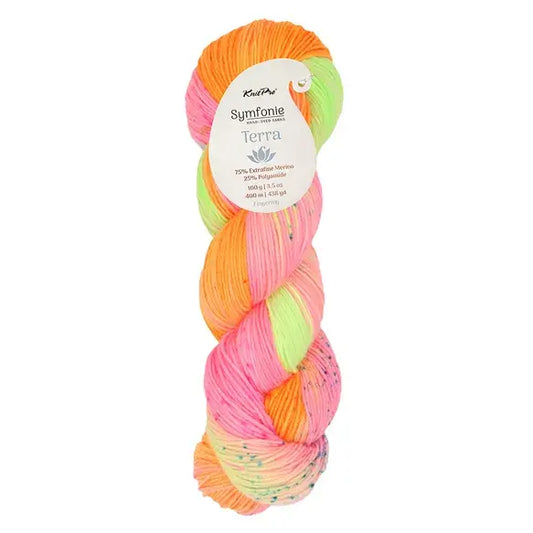 KNITPRO Symfonie Terra in Symfony Terra SS2026 Electric Lime – levendig brei- en haakgaren