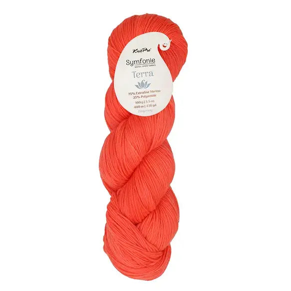 KNITPRO Symfonie Terra in Symfony Terra SS2029 Lava Glow – levendig brei- en haakgaren