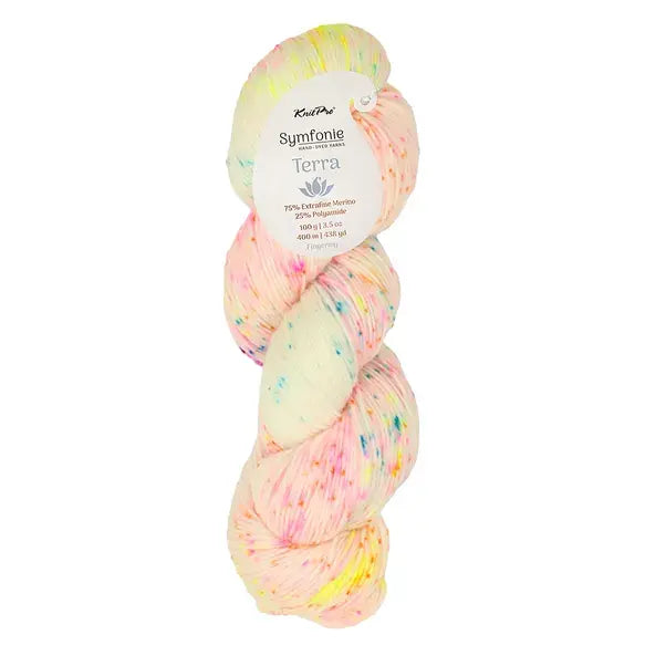 KNITPRO Symfonie Terra in Symfony Terra VR2025 Neon Confetti – levendig brei- en haakgaren