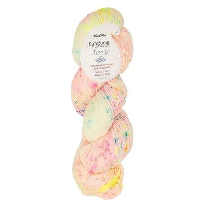 KNITPRO Symfonie Terra in Symfony Terra VR2025 Neon Confetti – levendig brei- en haakgaren