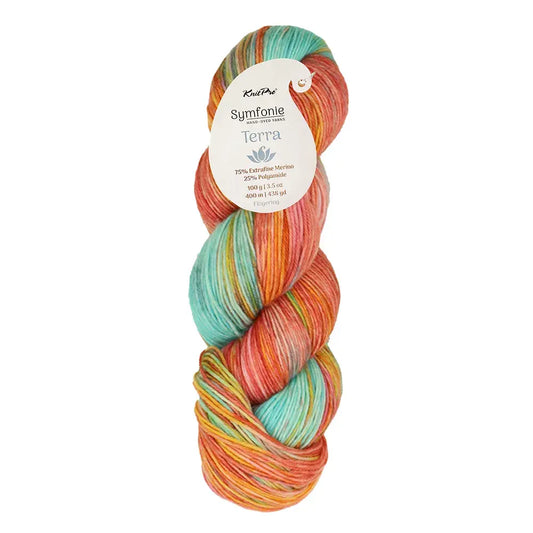 KNITPRO Symfonie Terra in Symfony Terra VR2029 Mystic Lagoon – kleurrijk brei- en haakgaren
