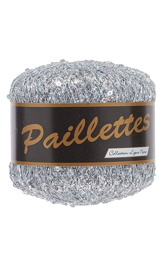 LAMMY Paillettes in zilver – glimmend breigaren met pailletten voor extra glans