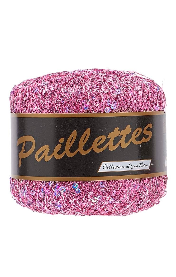 LAMMY Paillettes in roze – glanzend breigaren met pailletten voor subtiele glans