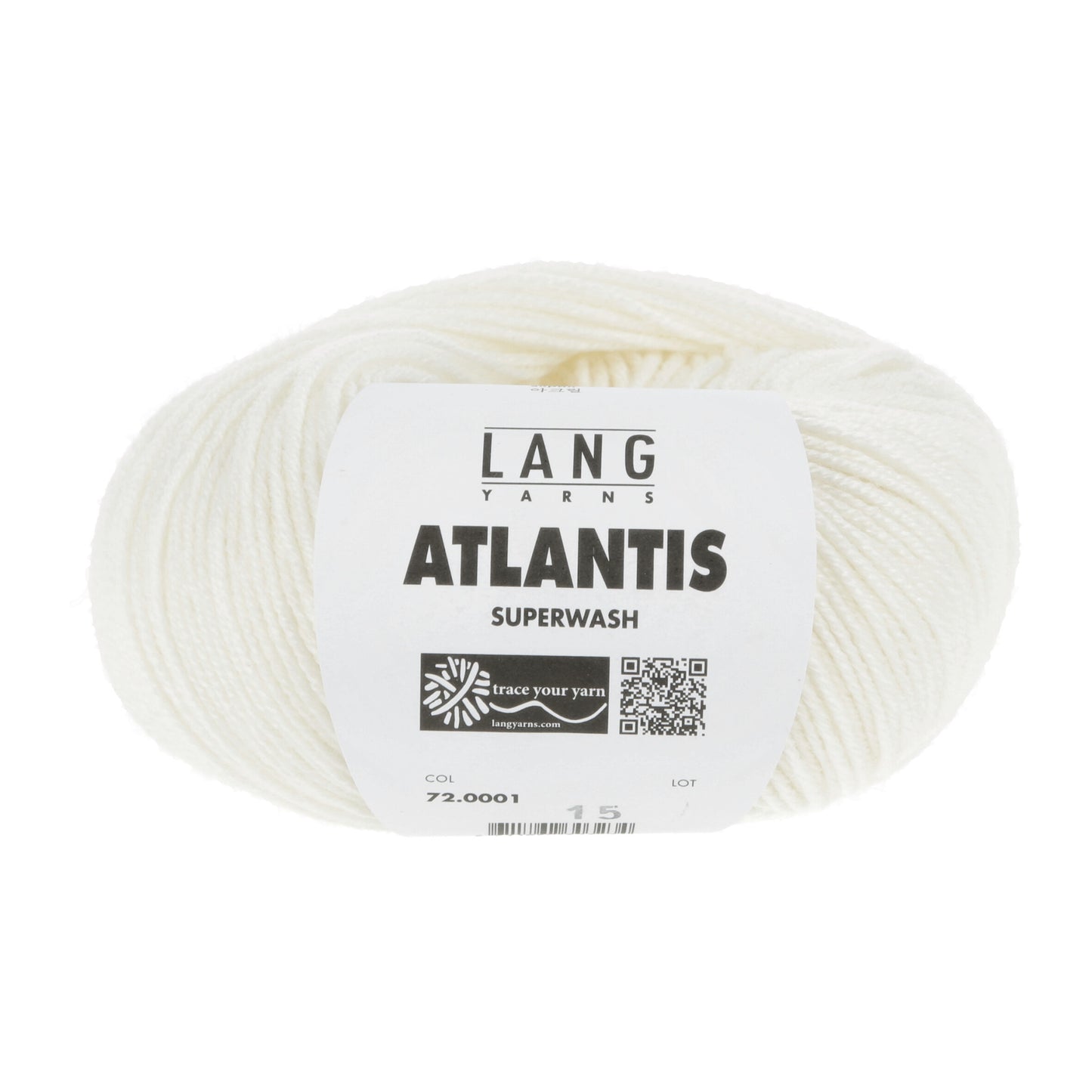 Lang Yarns Atlantis breigaren wit - sterk wol-acryl mengsel voor kinderkleding