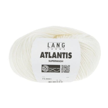 Lang Yarns Atlantis breigaren wit - sterk wol-acryl mengsel voor kinderkleding