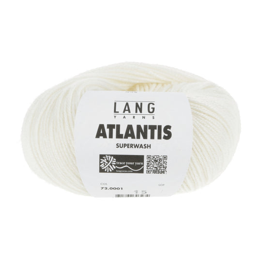 Lang Yarns Atlantis breigaren wit - sterk wol-acryl mengsel voor kinderkleding