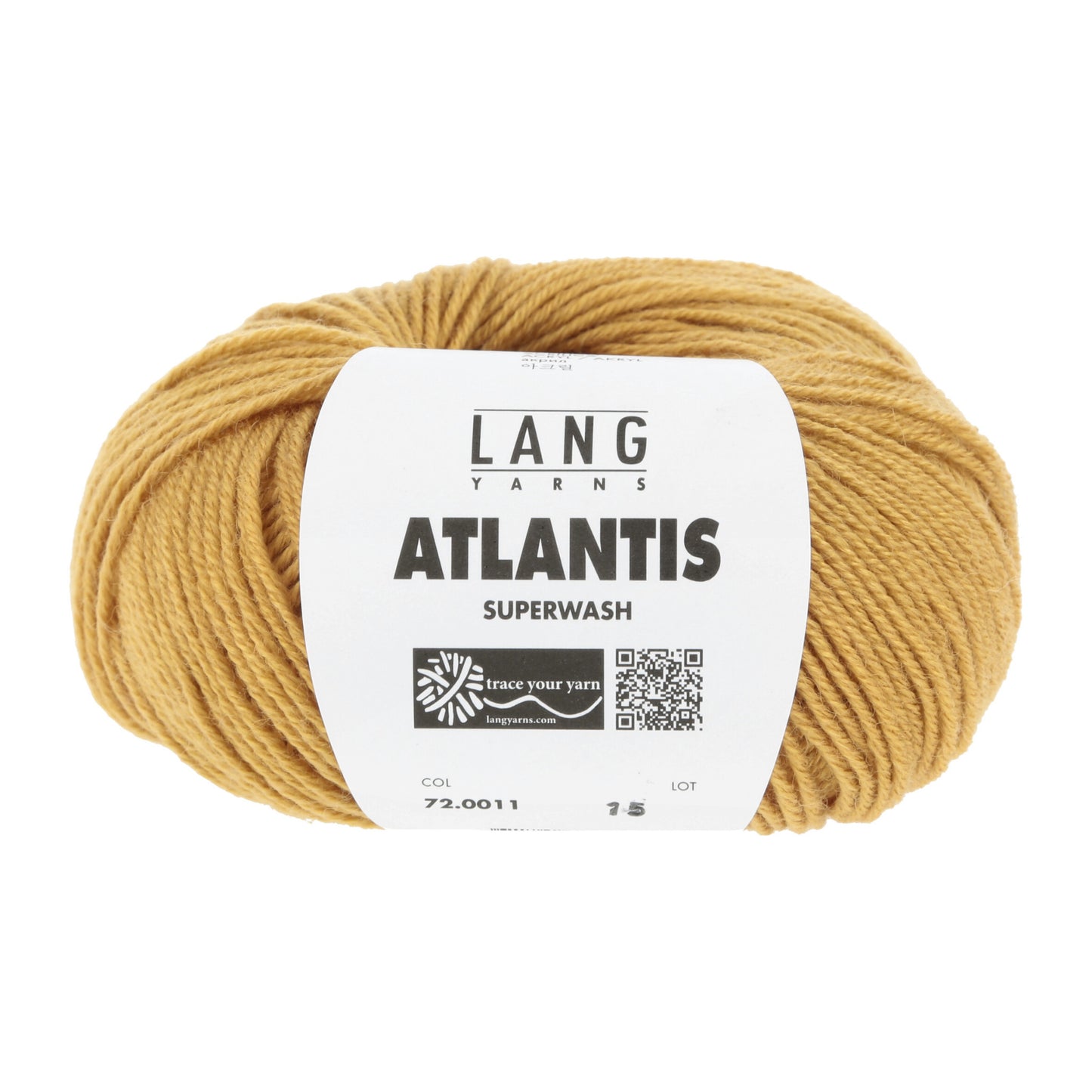 Lang Yarns Atlantis breigaren okergeel - perfect voor breien en haken
