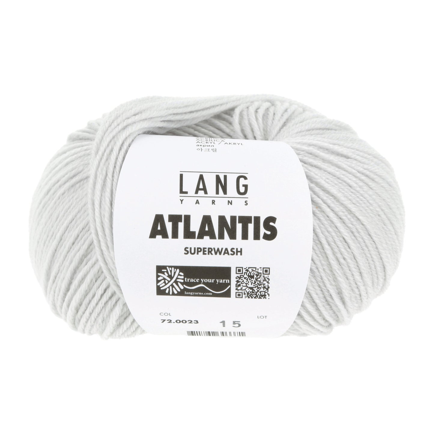 Lang Yarns Atlantis breigaren lichtgrijs - duurzaam voor kinderkleding