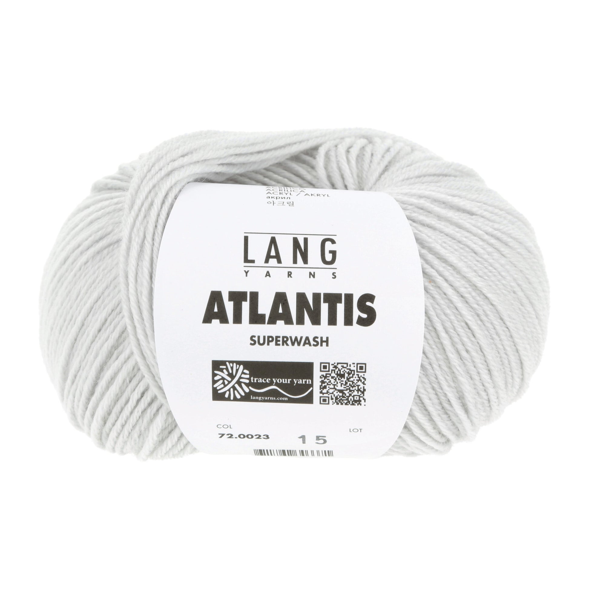 Lang Yarns Atlantis breigaren lichtgrijs - duurzaam voor kinderkleding