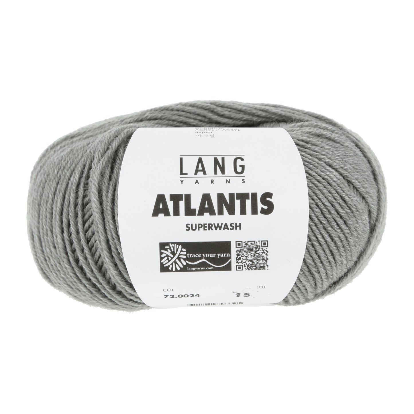 Lang Yarns Atlantis breigaren grijs - veelzijdig voor breien en haken