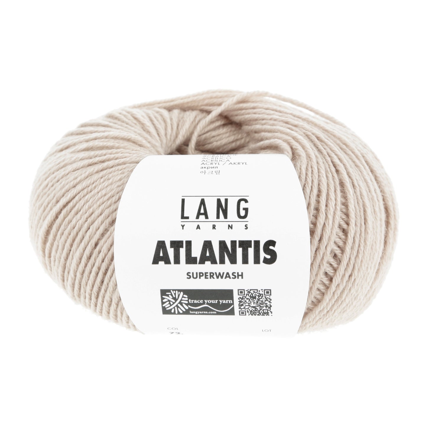 Lang Yarns Atlantis breigaren wit - sterk wol-acryl mengsel voor kinderkleding