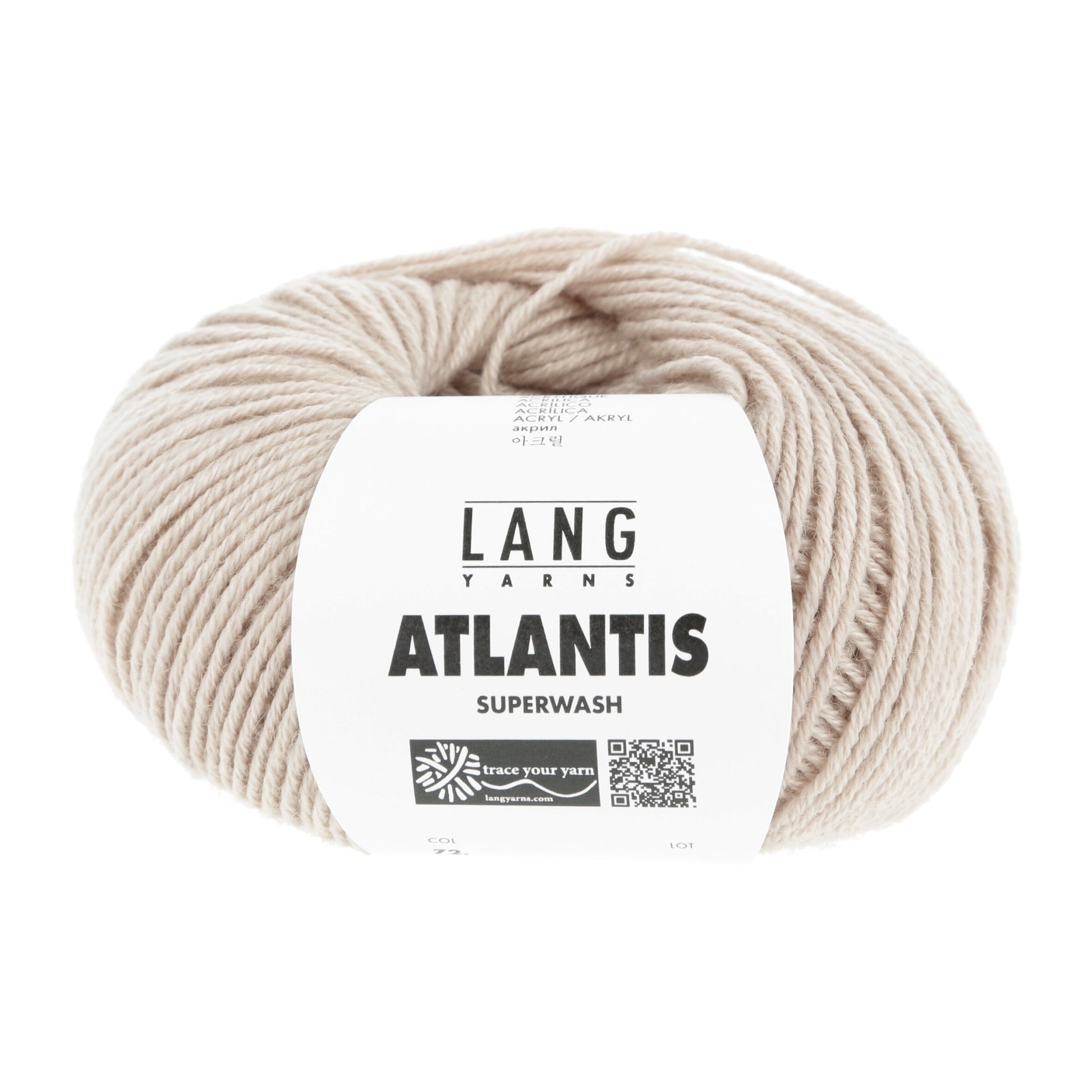 Lang Yarns Atlantis breigaren wit - sterk wol-acryl mengsel voor kinderkleding