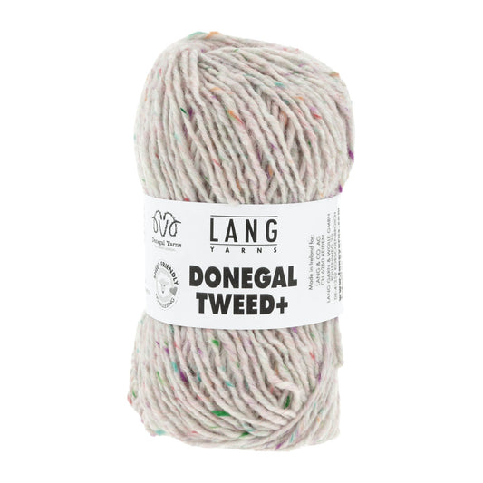 Donegal Tweed + wolgaren in wit - rustieke uitstraling
