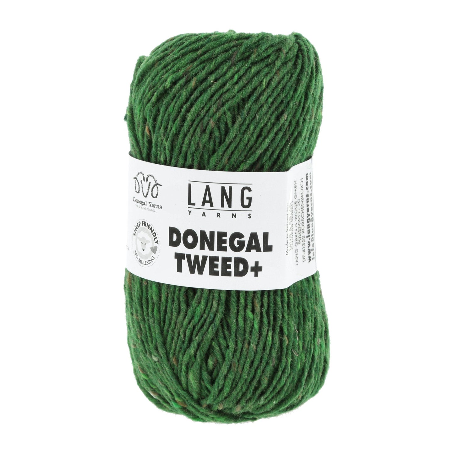 Donegal Tweed + wolgaren in donkergroen - ideaal voor breiprojecten
