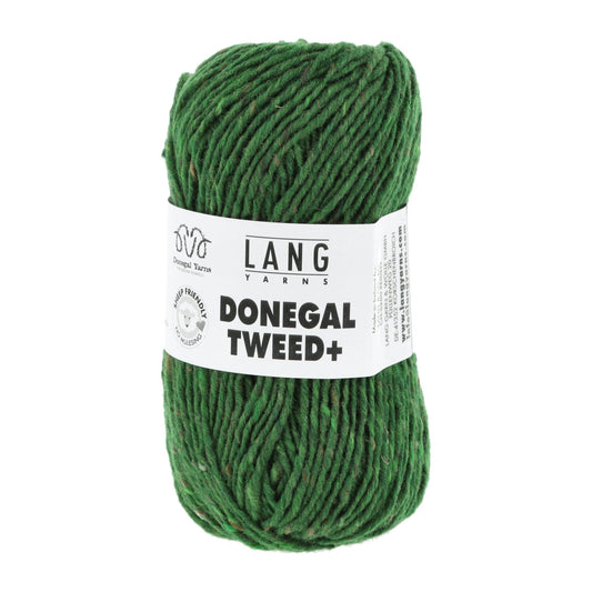 Donegal Tweed + wolgaren in donkergroen - ideaal voor breiprojecten