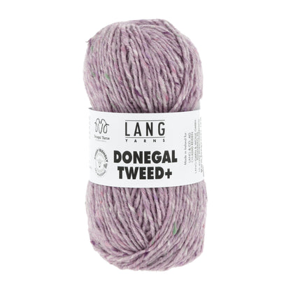 Donegal Tweed + wolgaren in oudroze - zachte draad na wassen