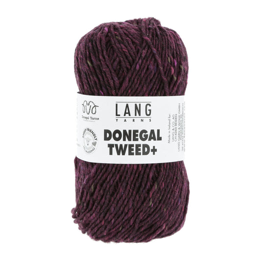 Donegal Tweed + wolgaren in bessen - geschikt voor wassen bij 30°