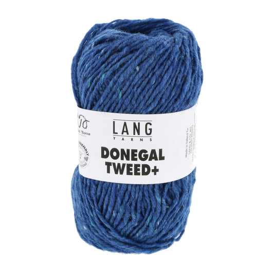 Donegal Tweed + wolgaren in royal blue - rustiek en tijdloos voor breien