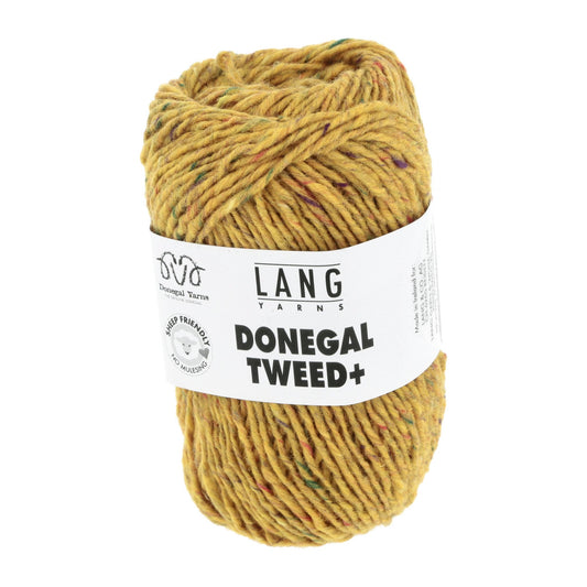 Donegal Tweed + wolgaren in geel - perfect voor tijdloze breiprojecten