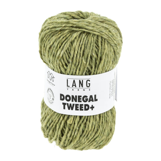 Donegal Tweed + wolgaren in lichtgroen - rustieke uitstraling voor truien