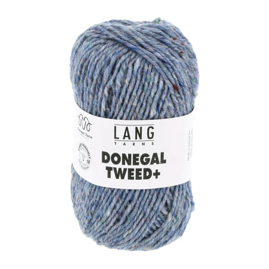 Donegal Tweed + wolgaren in lichtblauw - ideaal voor sjaals en accessoires