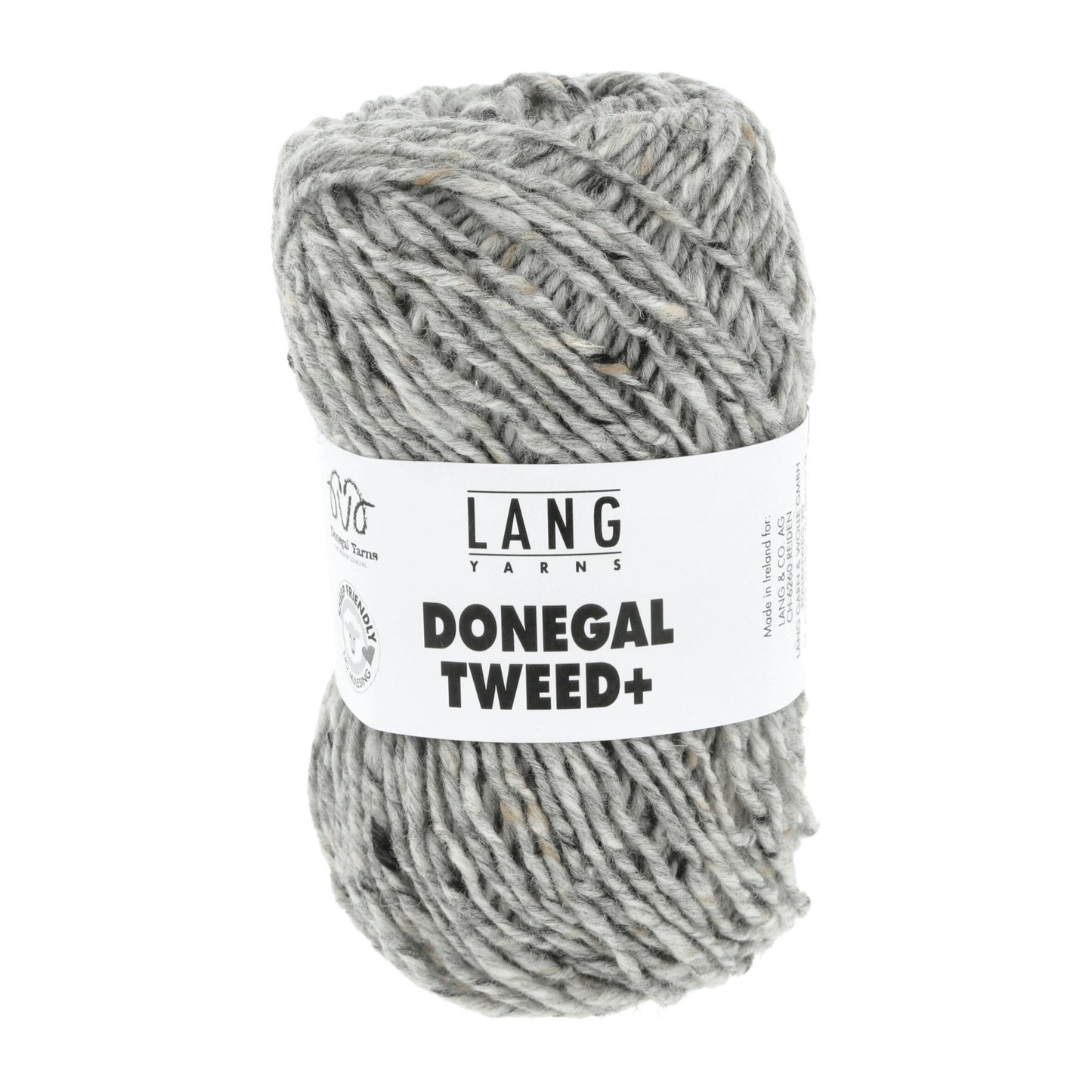 Donegal Tweed + wolgaren in lichtgrijs - geschikt voor wassen bij 30°