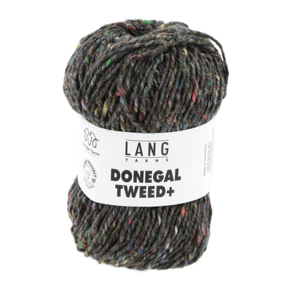 Donegal Tweed + wolgaren in grijs - looplengte van 105 meters per bol