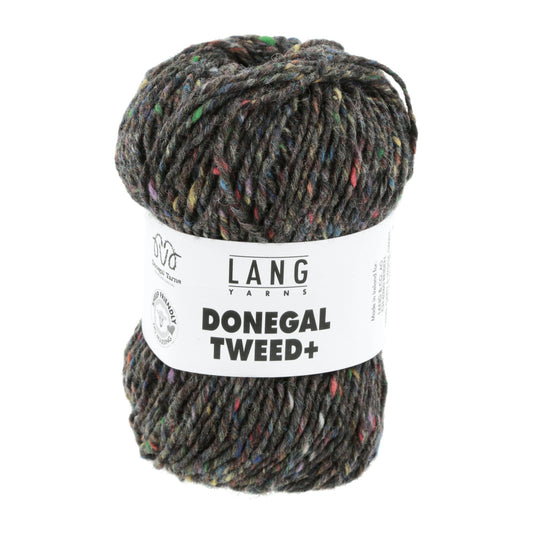 Donegal Tweed + wolgaren in grijs - looplengte van 105 meters per bol