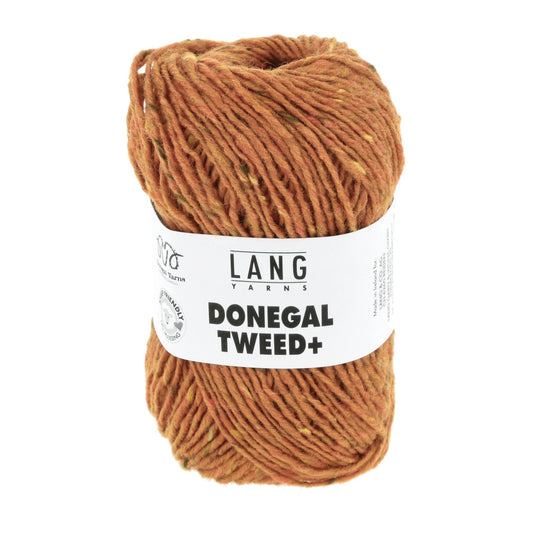 Donegal Tweed + wolgaren in oranje - rustieke uitstraling