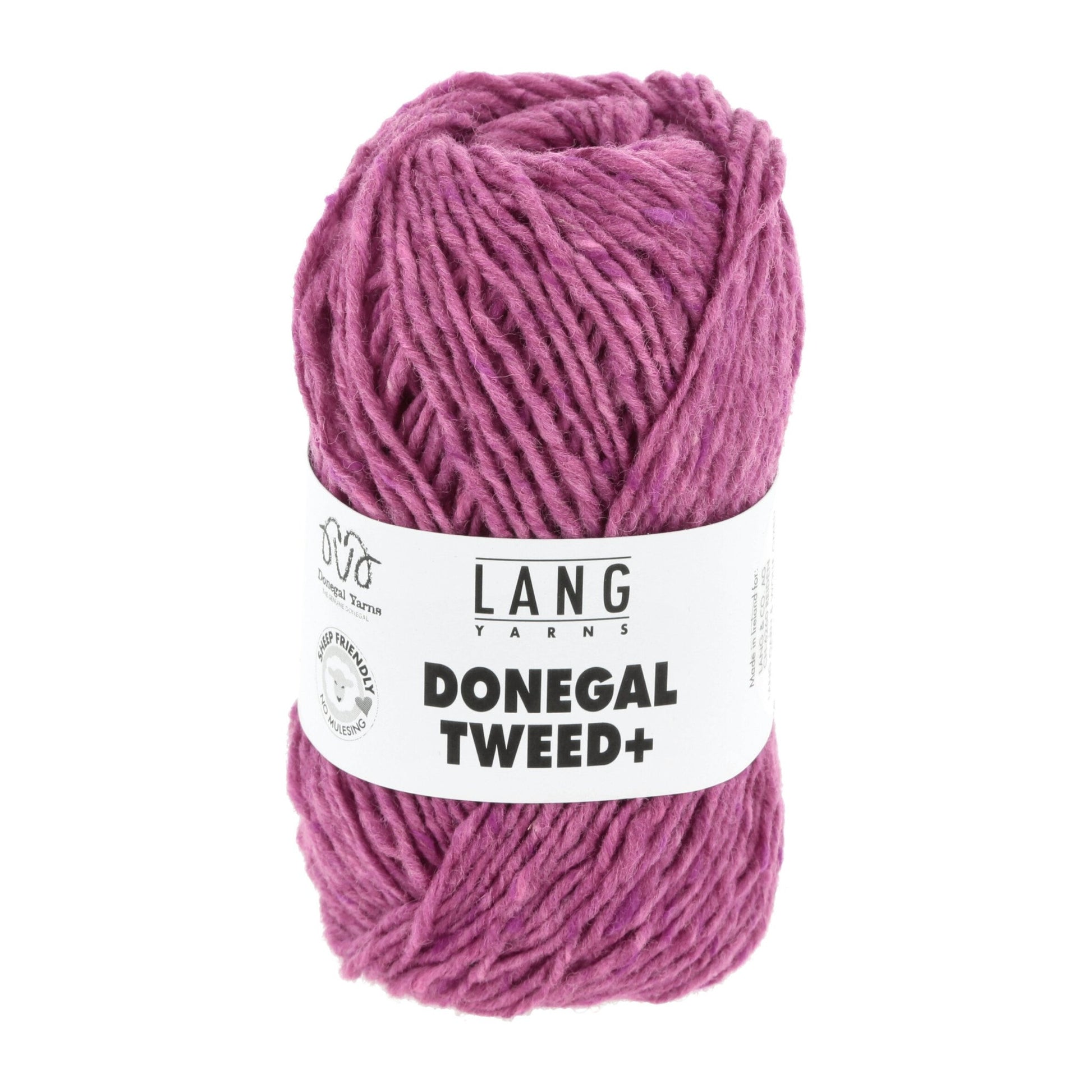 Donegal Tweed + wolgaren in roze - ideaal voor breiprojecten
