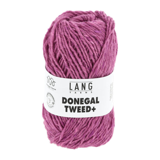 Donegal Tweed + wolgaren in roze - ideaal voor breiprojecten