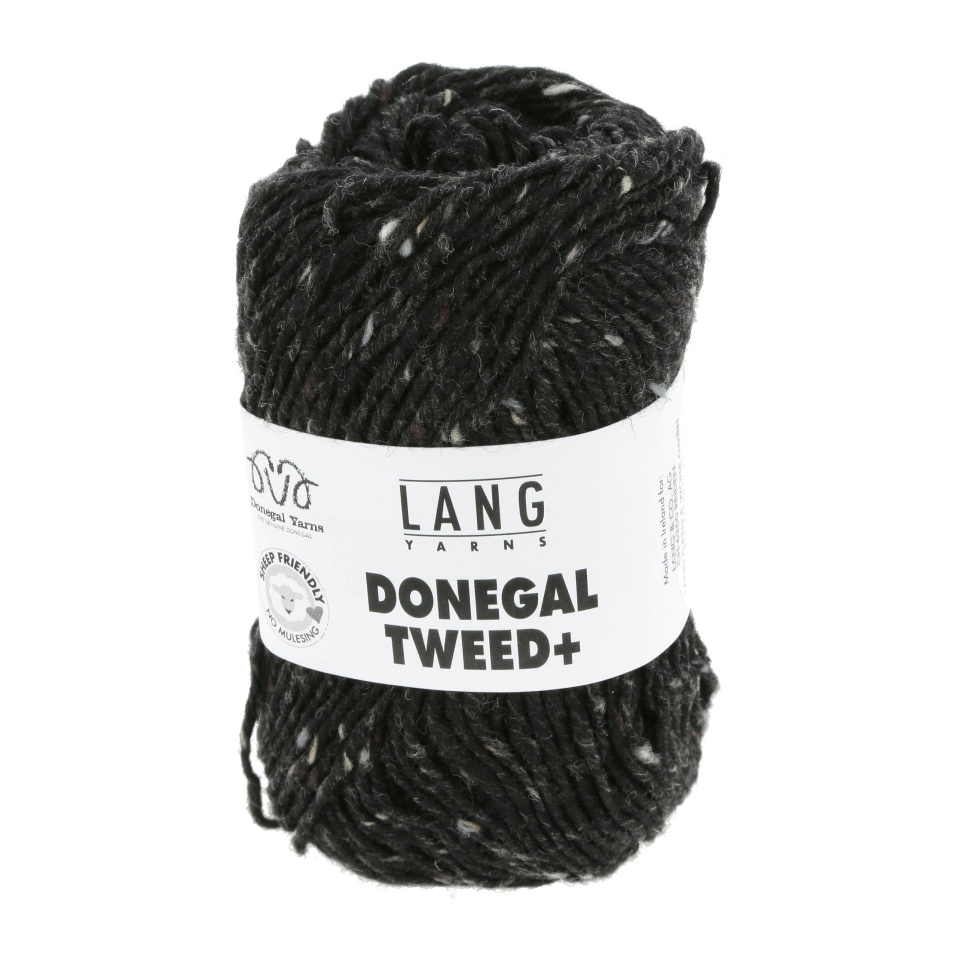 Donegal Tweed + wolgaren in antraciet - geschikt voor wassen bij 30°