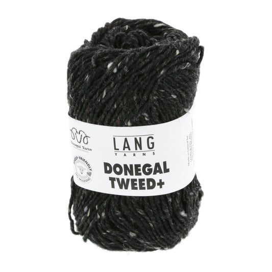 Donegal Tweed + wolgaren in antraciet - geschikt voor wassen bij 30°