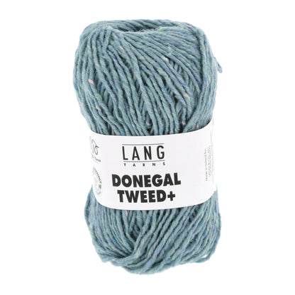 Donegal Tweed + wolgaren in zeegroen - looplengte van 105 meters per bol