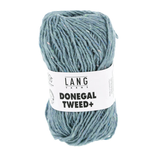Donegal Tweed + wolgaren in zeegroen - looplengte van 105 meters per bol