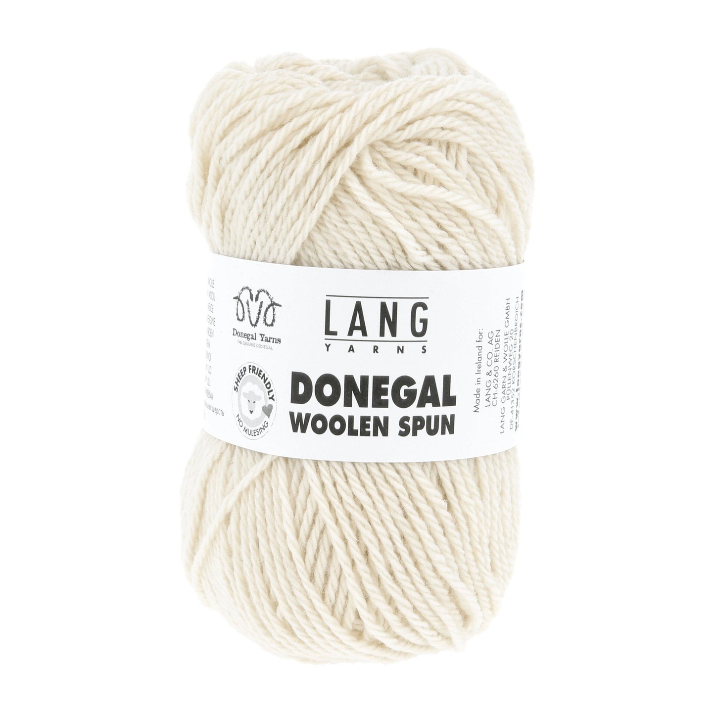 Lang Yarns Donegal Woolen Spun wit – luchtig gesponnen Ierse wol