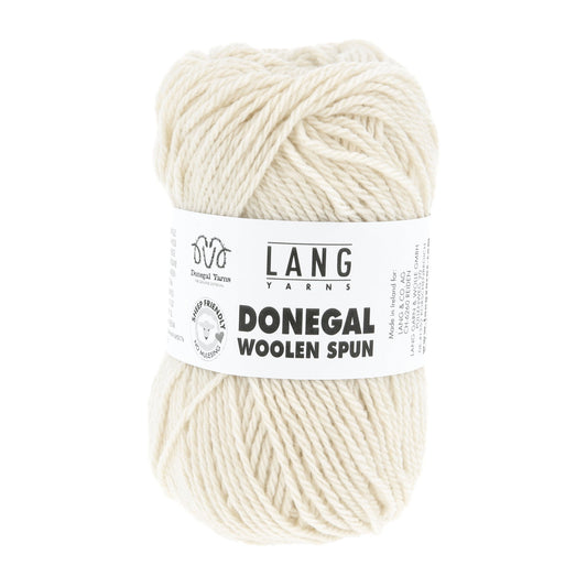 Lang Yarns Donegal Woolen Spun wit – luchtig gesponnen Ierse wol
