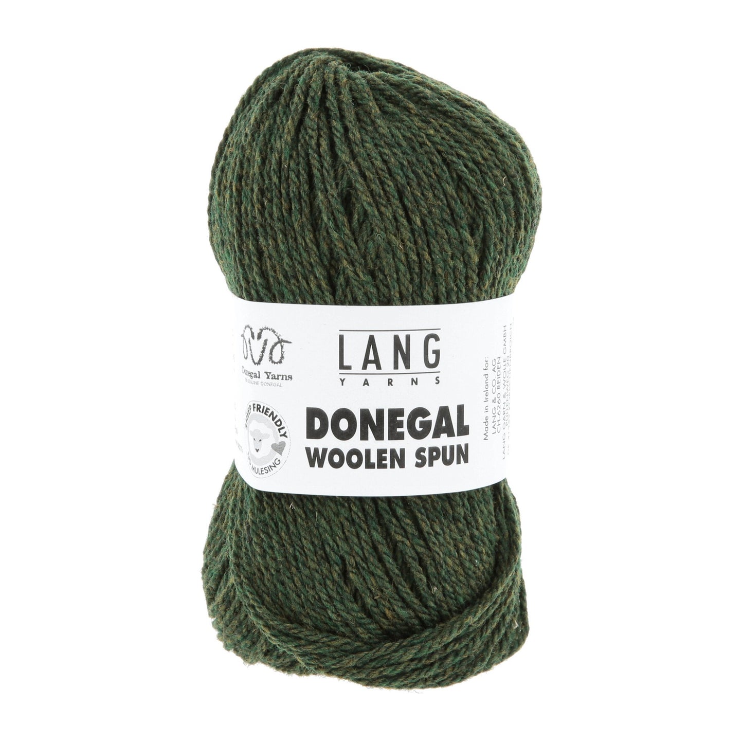 Lang Yarns Donegal Woolen Spun groen – rustieke uitstraling met diepte