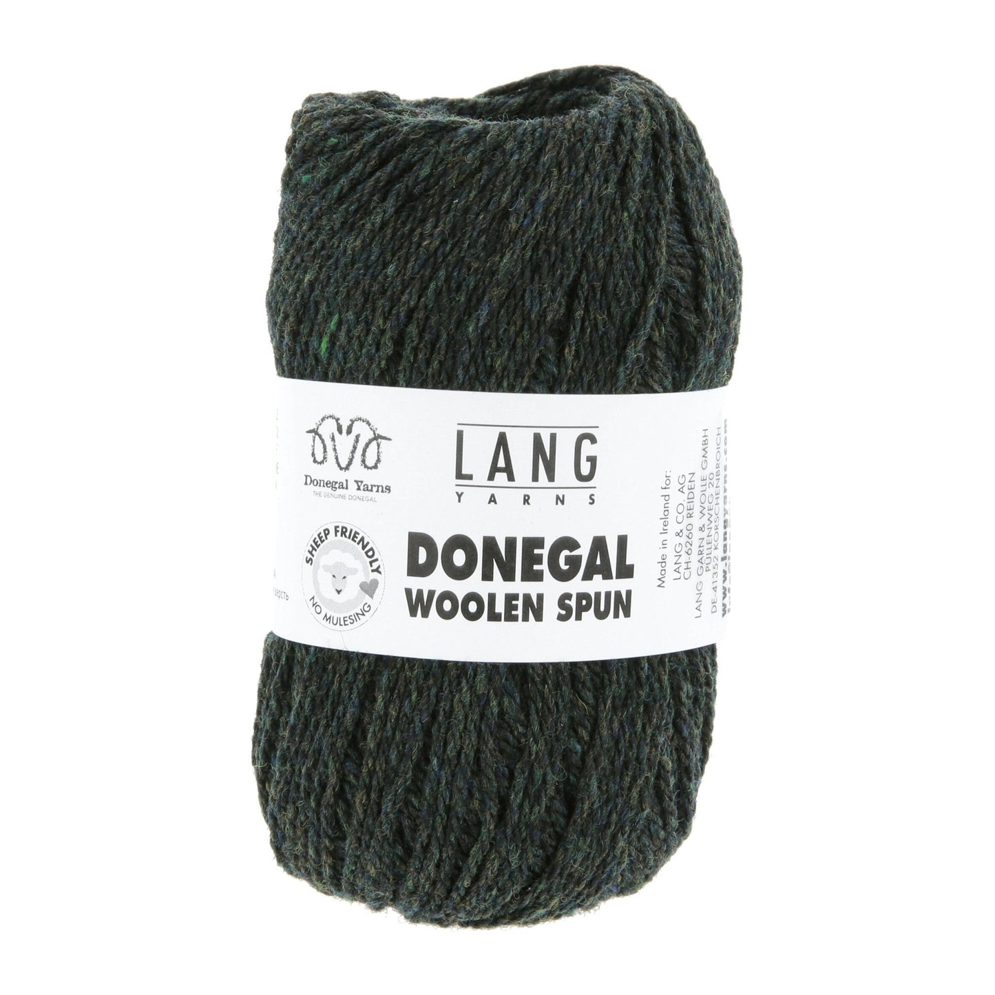 Lang Yarns Donegal Woolen Spun donkergroen – levendig effect met nuance