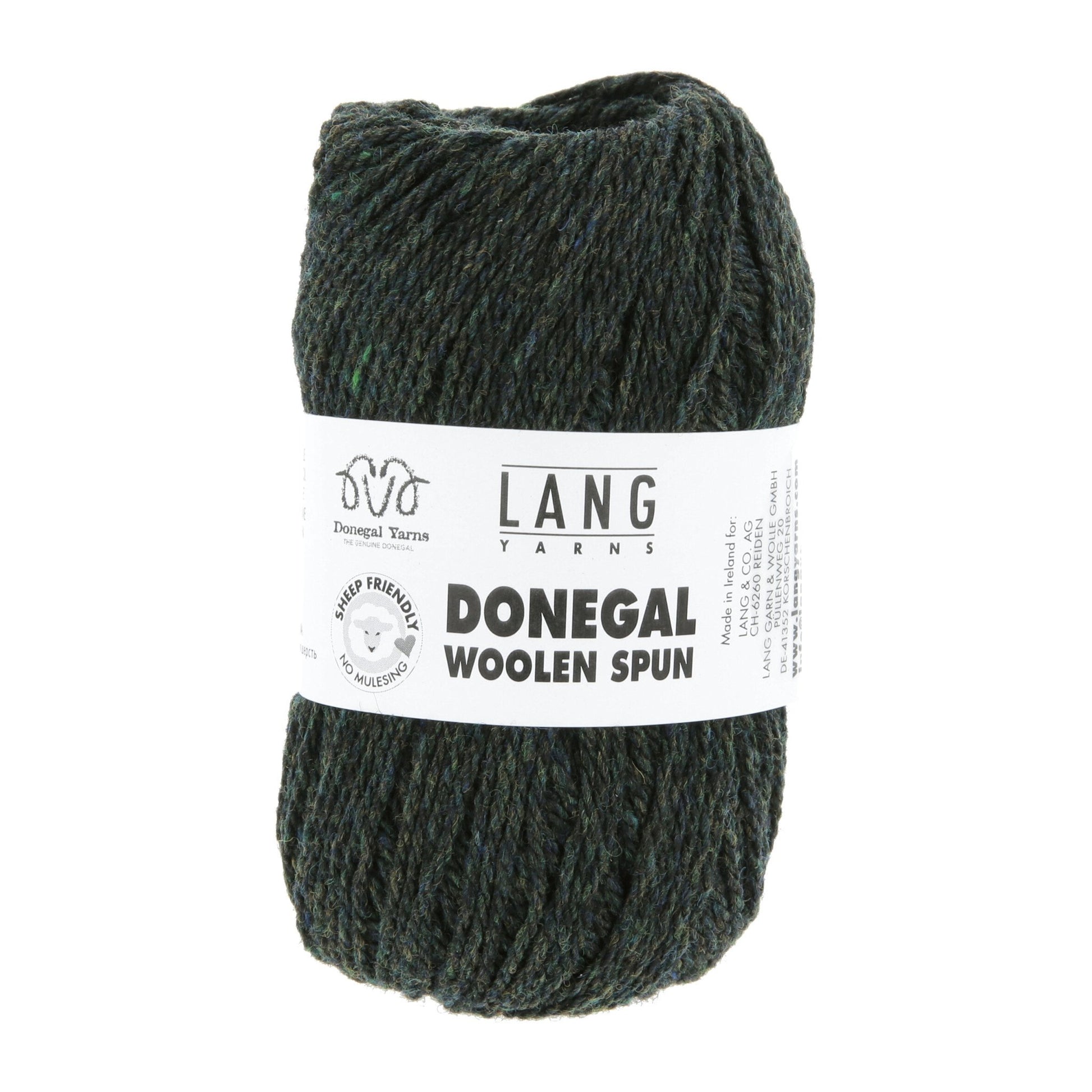 Lang Yarns Donegal Woolen Spun donkergroen – levendig effect met nuance