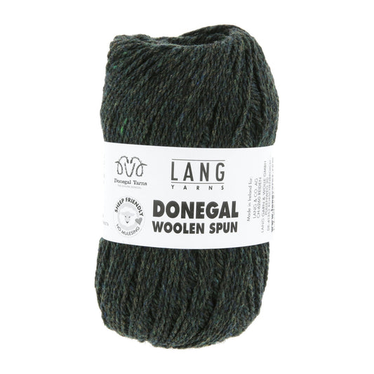 Lang Yarns Donegal Woolen Spun donkergroen – levendig effect met nuance