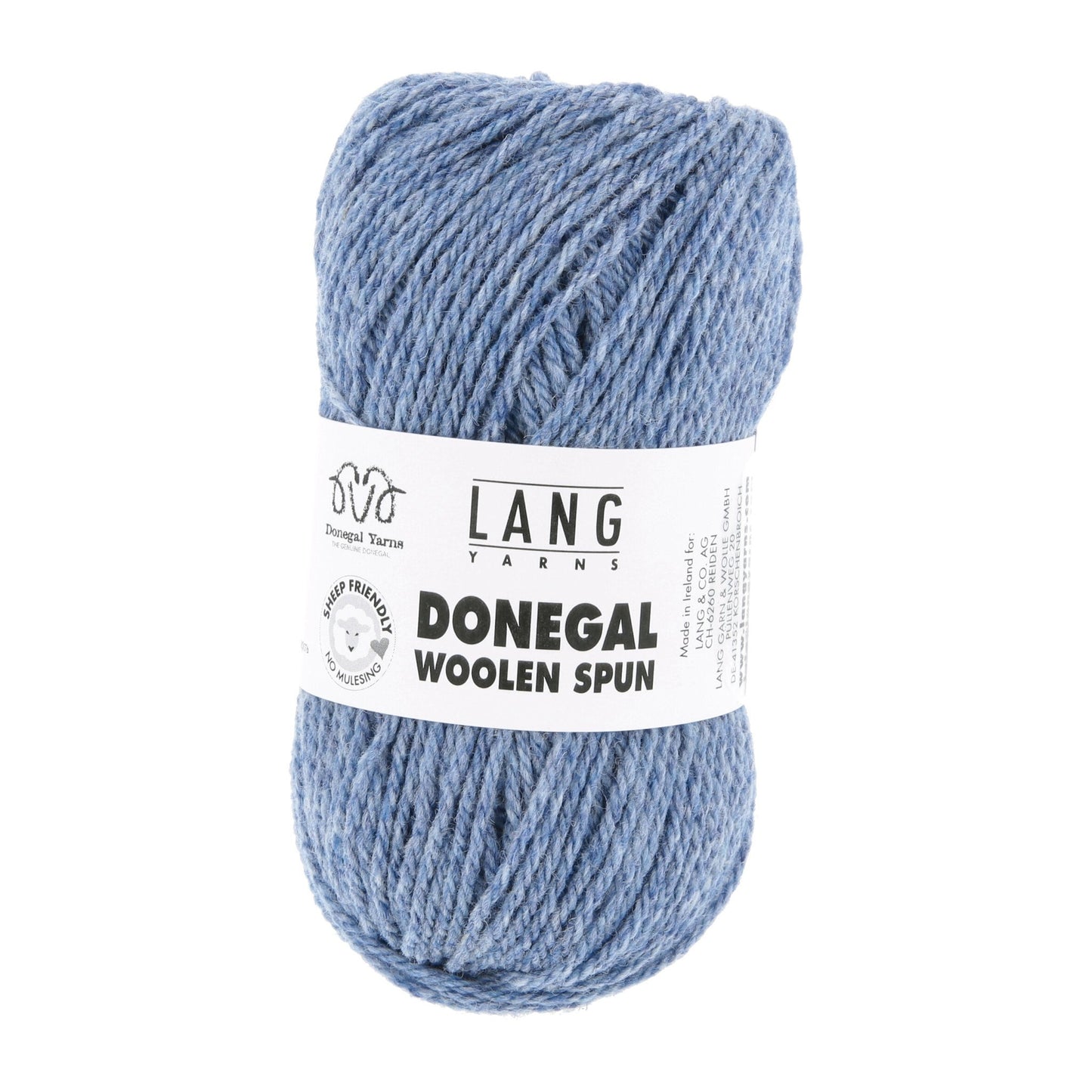 Lang Yarns Donegal Woolen Spun blauw – ideaal voor Fair Isle en kabels