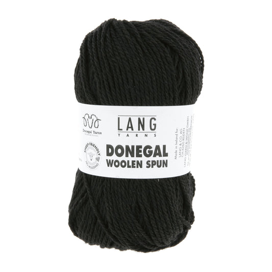 Lang Yarns Donegal Woolen Spun zwart – karaktervol garen met subtiele kleursamenstelling